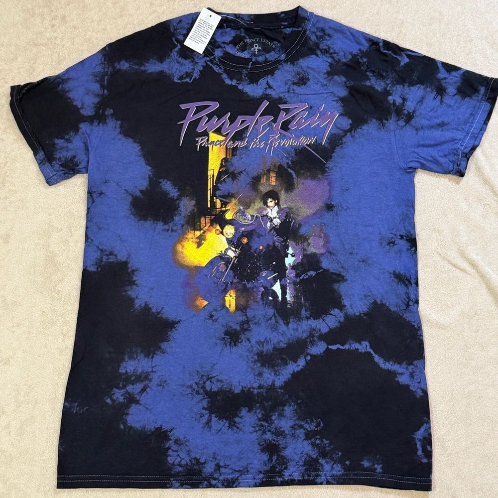 NWT - Prince Purple Rain Tie-Dye T-Shirt - Unisex Size S